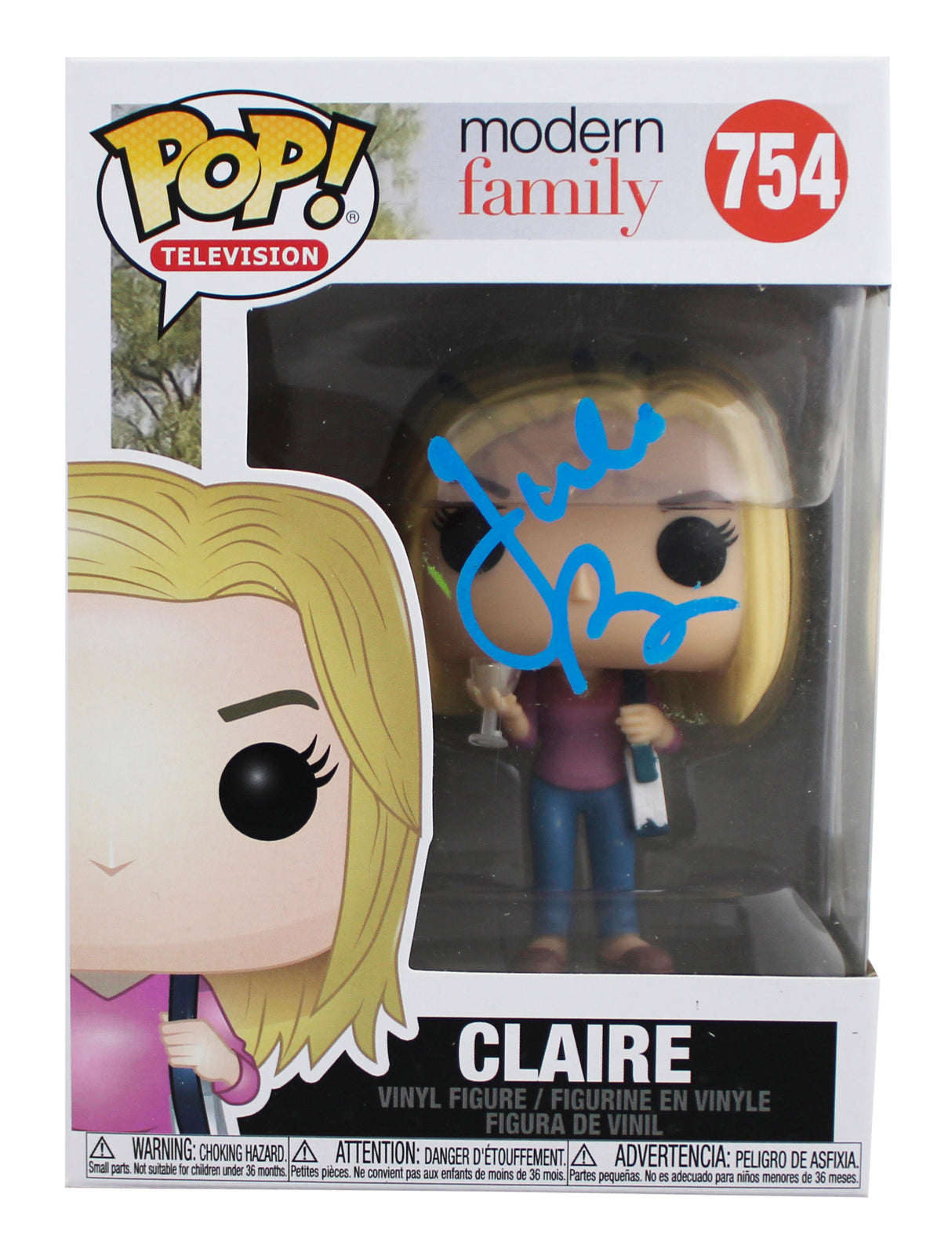 Julie Bowen Modern Family Signed Claire #754 Funko Pop Vinyl Figure JSA #CD06272