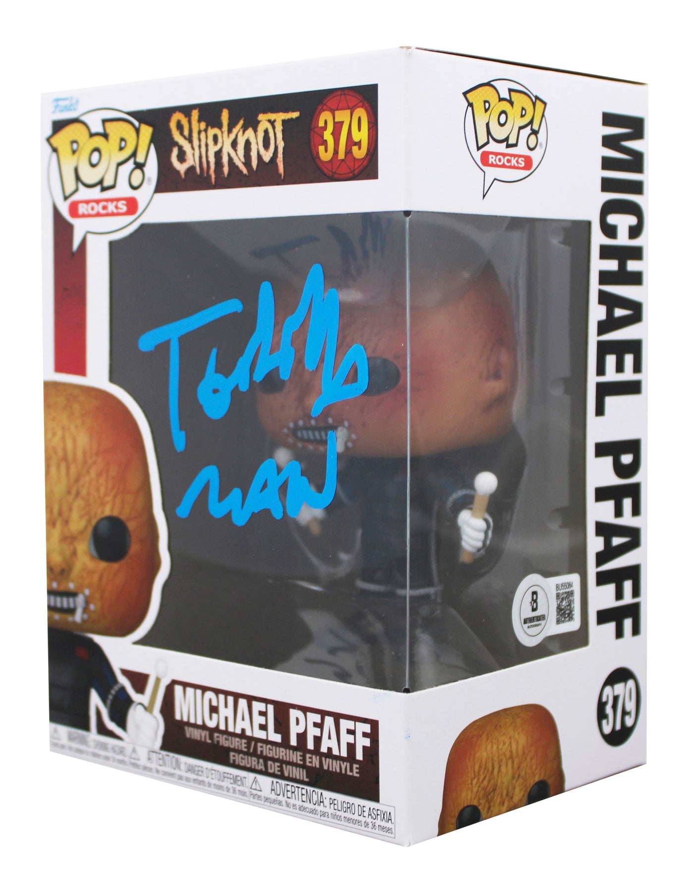 Michael Pfaff Authentic Signed Slipknot #379 Funko Pop Vinyl Figure BAS #BU55084