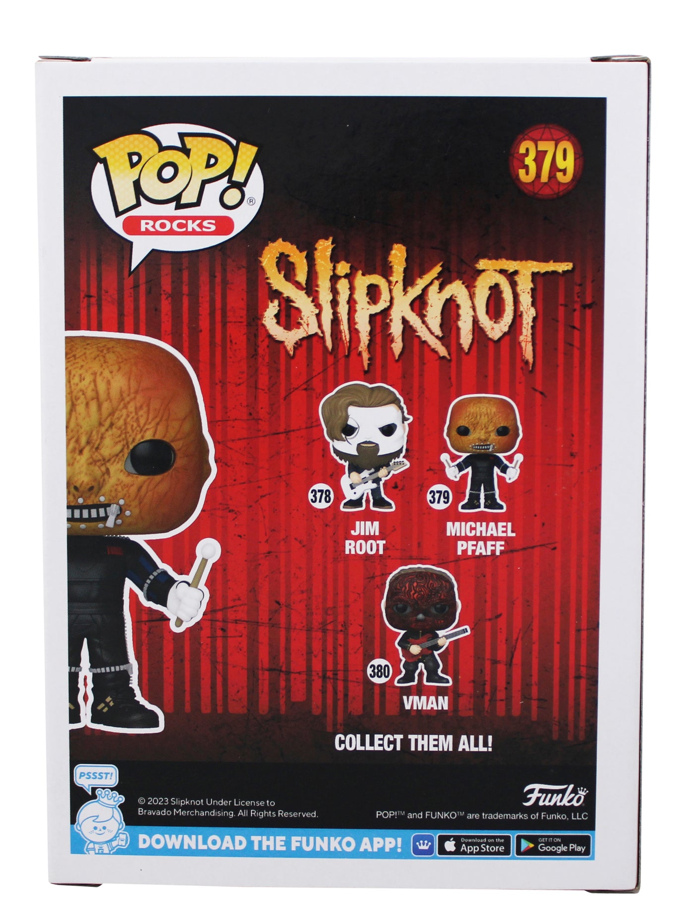 Michael Pfaff Authentic Signed Slipknot #379 Funko Pop Vinyl Figure BAS #BU55084