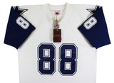 Cowboys Michael Irvin "HOF 2007" Signed White Thanksgiving M&N Jersey BAS Wit