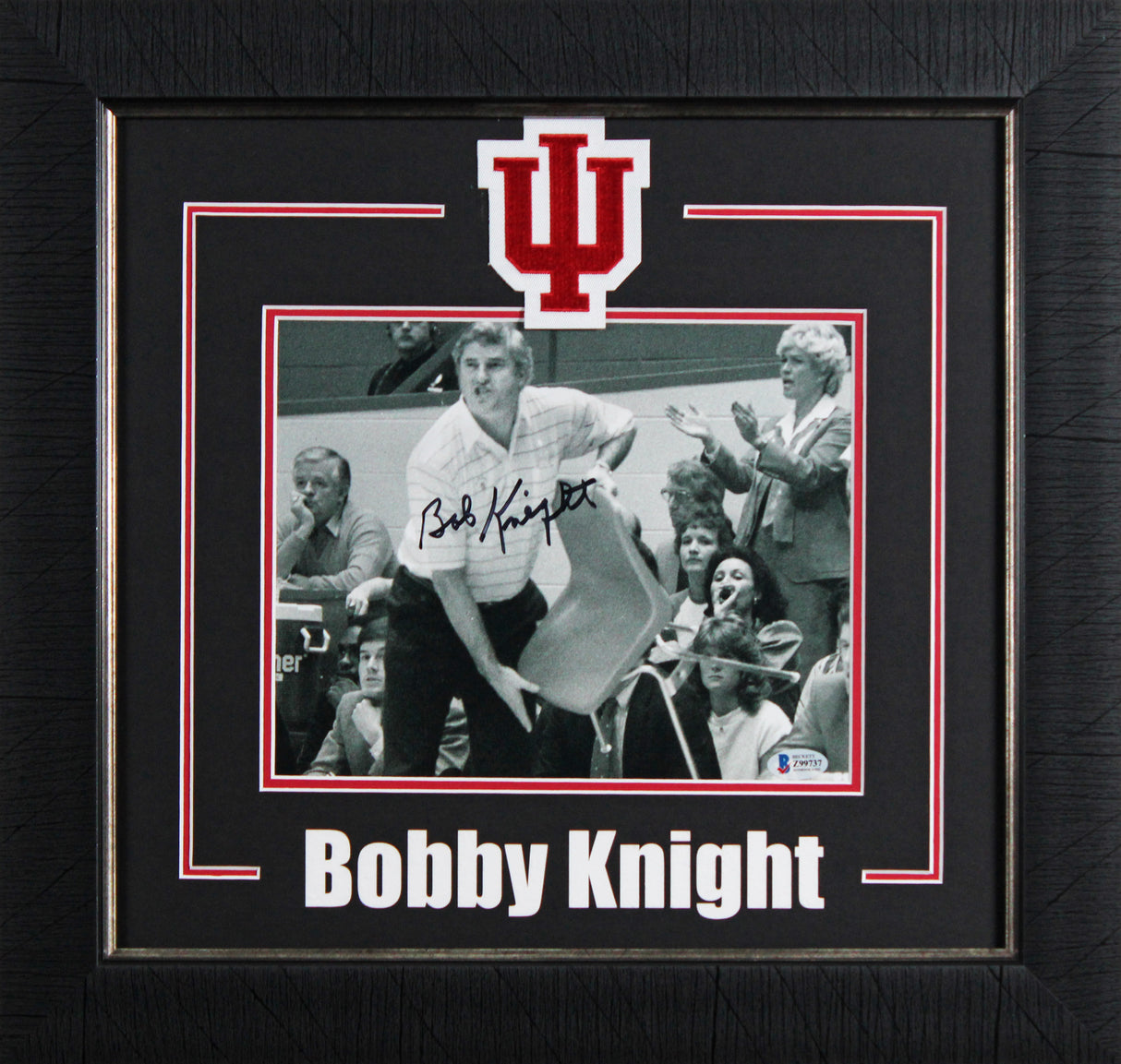 Indiana Bobby Knight Authentic Signed 8x10 Framed Photo Autographed BAS #Z99737