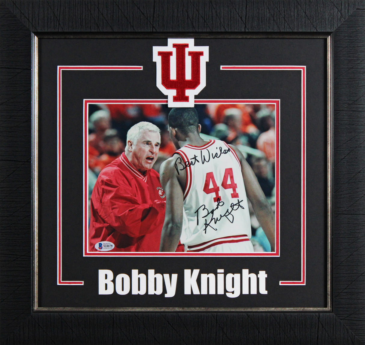 Indiana Bobby Knight "Best Wishes" Signed 8x10 Framed Photo BAS #S24678