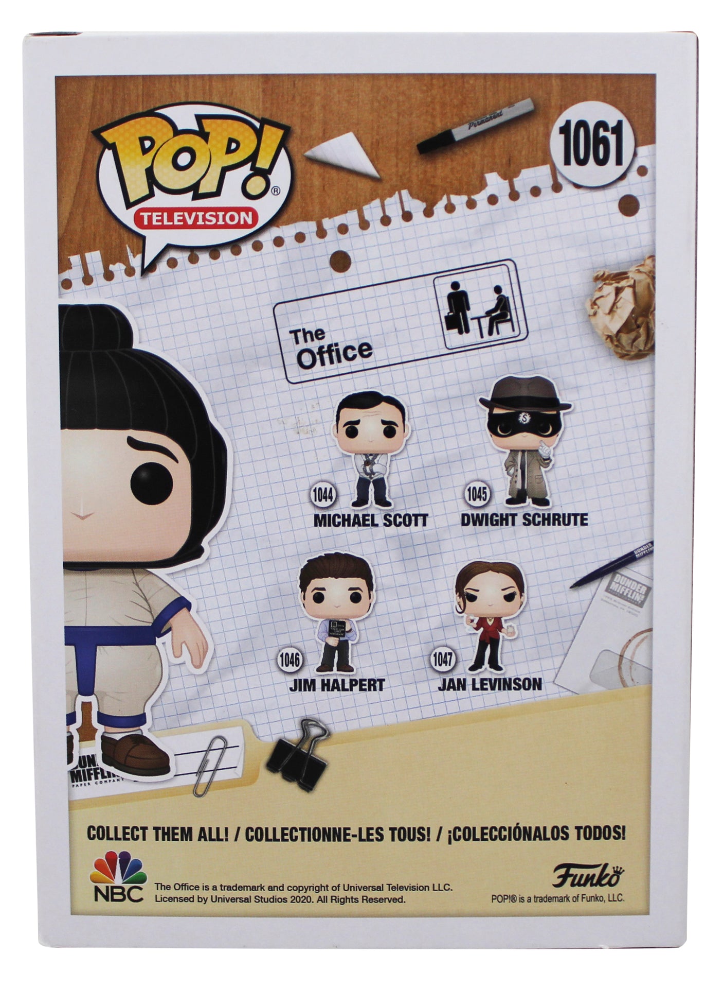 Ed Helms Signed Andy Bernard #1061 Funko Pop Vinyl Figure PSA/DNA #BU55090