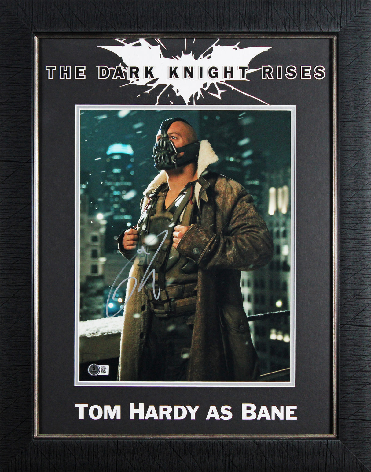 Tom Hardy Batman The Dark Knight Rises Signed 11x14 Framed Photo BAS #BR25634