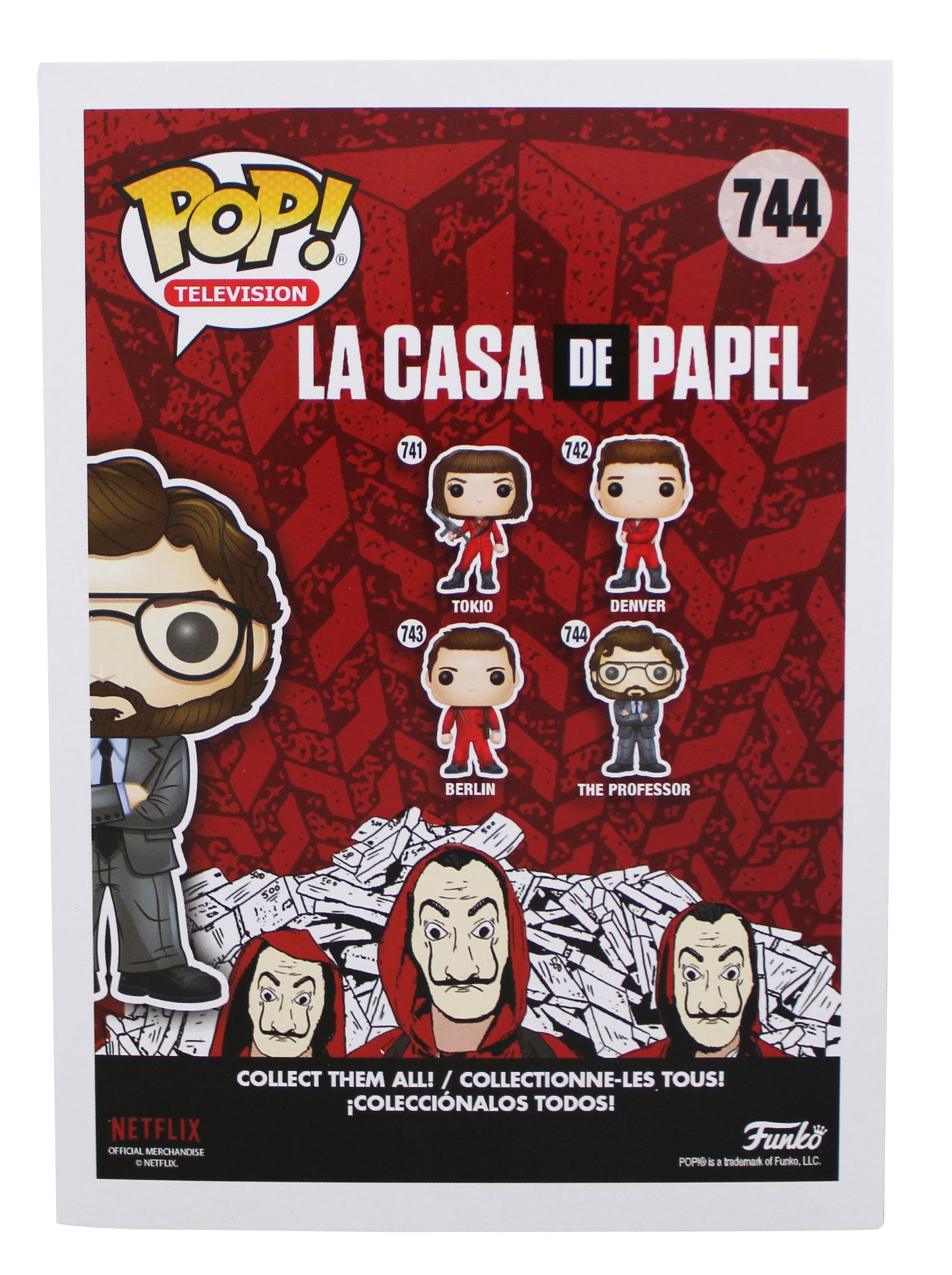 Alvaro Morte Signed The Professor #744 Funko Pop Vinyl Figure BAS #BU55076