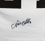 Browns Nick Chubb Authentic Signed White Nike Game Jersey BAS Witness #1W042195