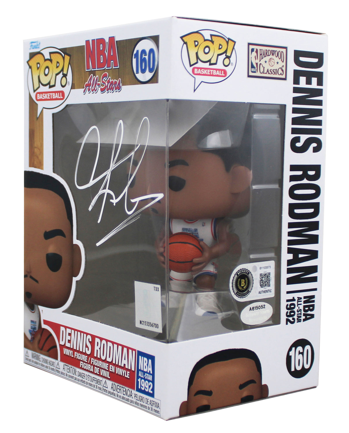 Bulls Dennis Rodman Authentic Signed #160 Funko Pop Vinyl Figure BAS #BY103573