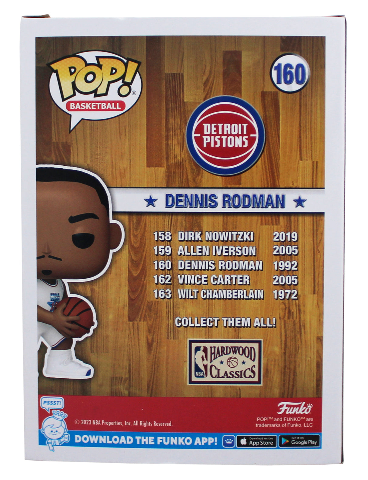 Bulls Dennis Rodman Authentic Signed #160 Funko Pop Vinyl Figure BAS #BY103573