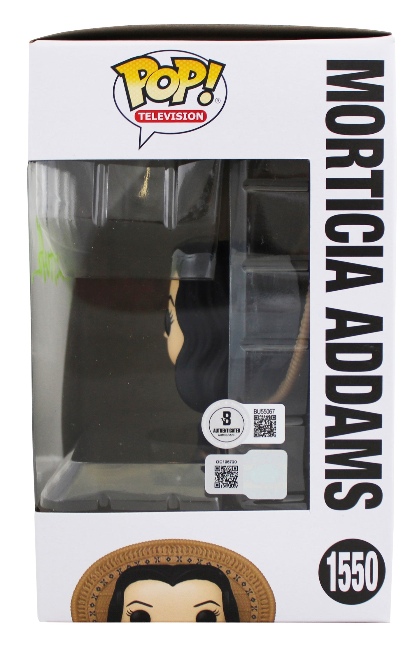 Anjelica Huston Signed Morticia Addams #1550 Funko Pop Vinyl Figure BAS #BU55067