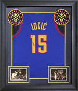 Nikola Jokic Signed Navy City Edition Pro Style Framed Jersey BAS Witnessed