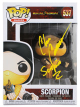 Chris Casamassa Signed Mortal Kombat Scorpion #537 Funko Pop Vinyl Figure BAS