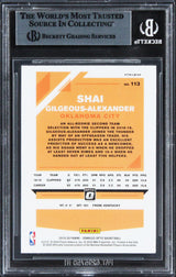 Thunder Shai Gilgeous-Alexander Signed 2019 Donruss Optic BV #113 Card BAS Slab