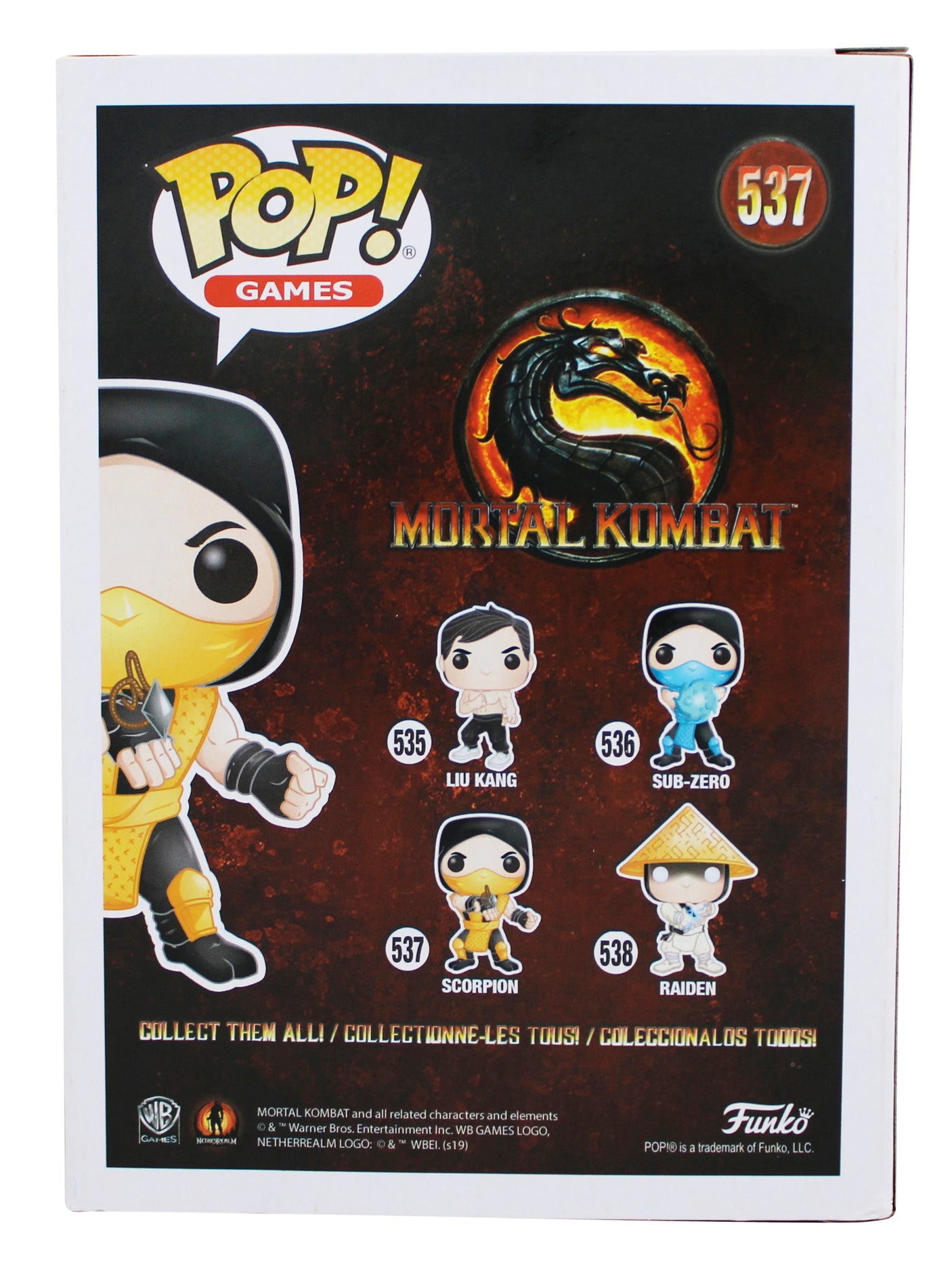 Chris Casamassa Signed Mortal Kombat Scorpion #537 Funko Pop Vinyl Figure BAS
