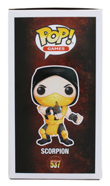 Chris Casamassa Signed Mortal Kombat Scorpion #537 Funko Pop Vinyl Figure BAS
