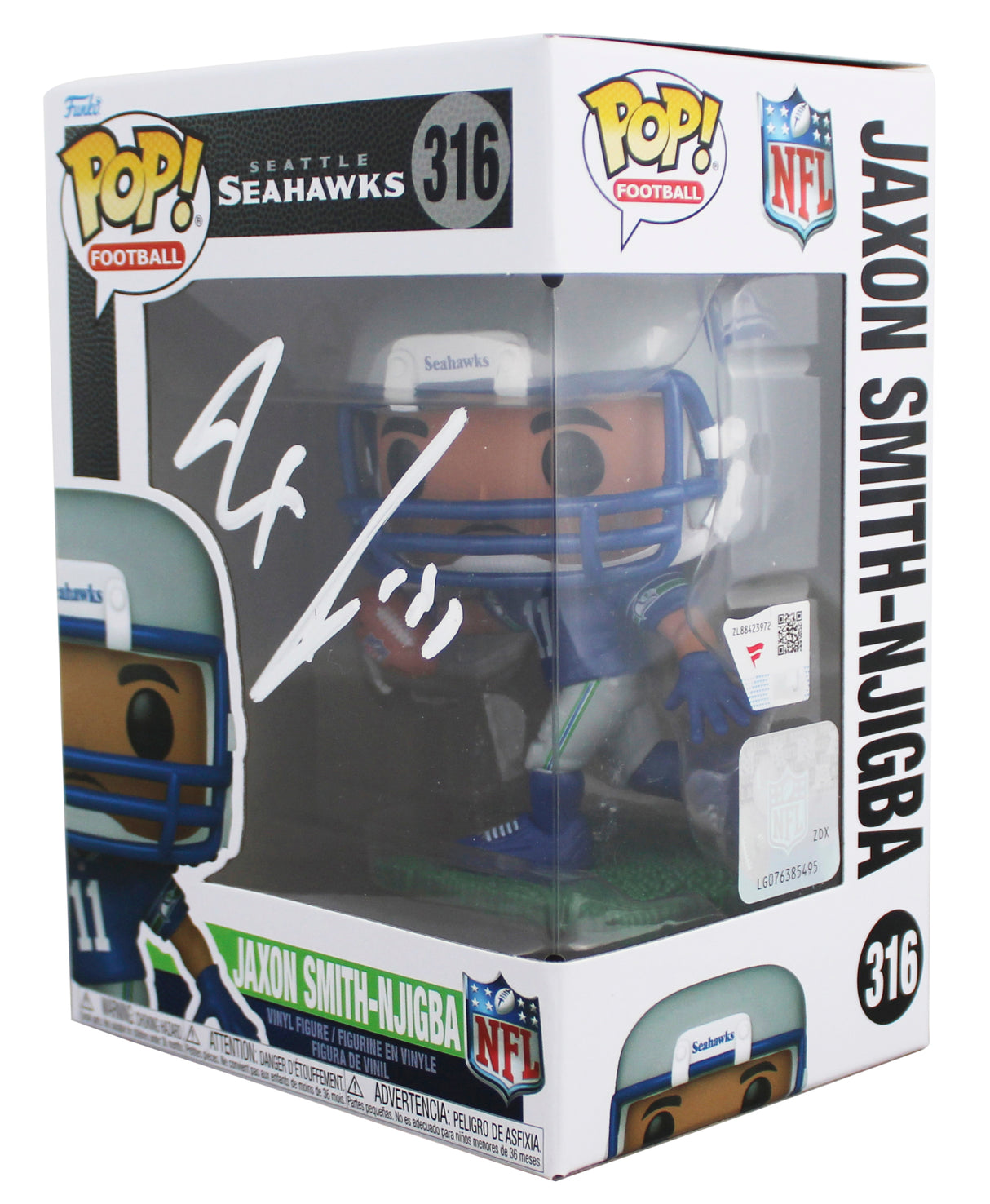 Seahawks Jaxon Smith-Njigba Signed #316 Funko Pop Vinyl Figure Fanatics