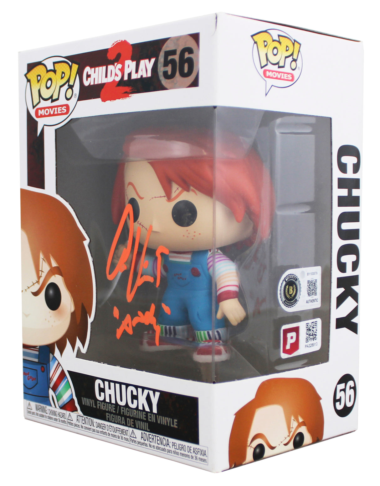 Alex Vincent Child's Play "Andy" Signed #56 Funko Pop Vinyl Figure BAS #BY103579