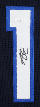 Anthony Edwards Authentic Signed Navy Blue Pro Style Framed Jersey JSA #AV33847