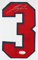 Ronald Acuna Jr. Authentic Signed White Pro Style Framed Jersey JSA 2