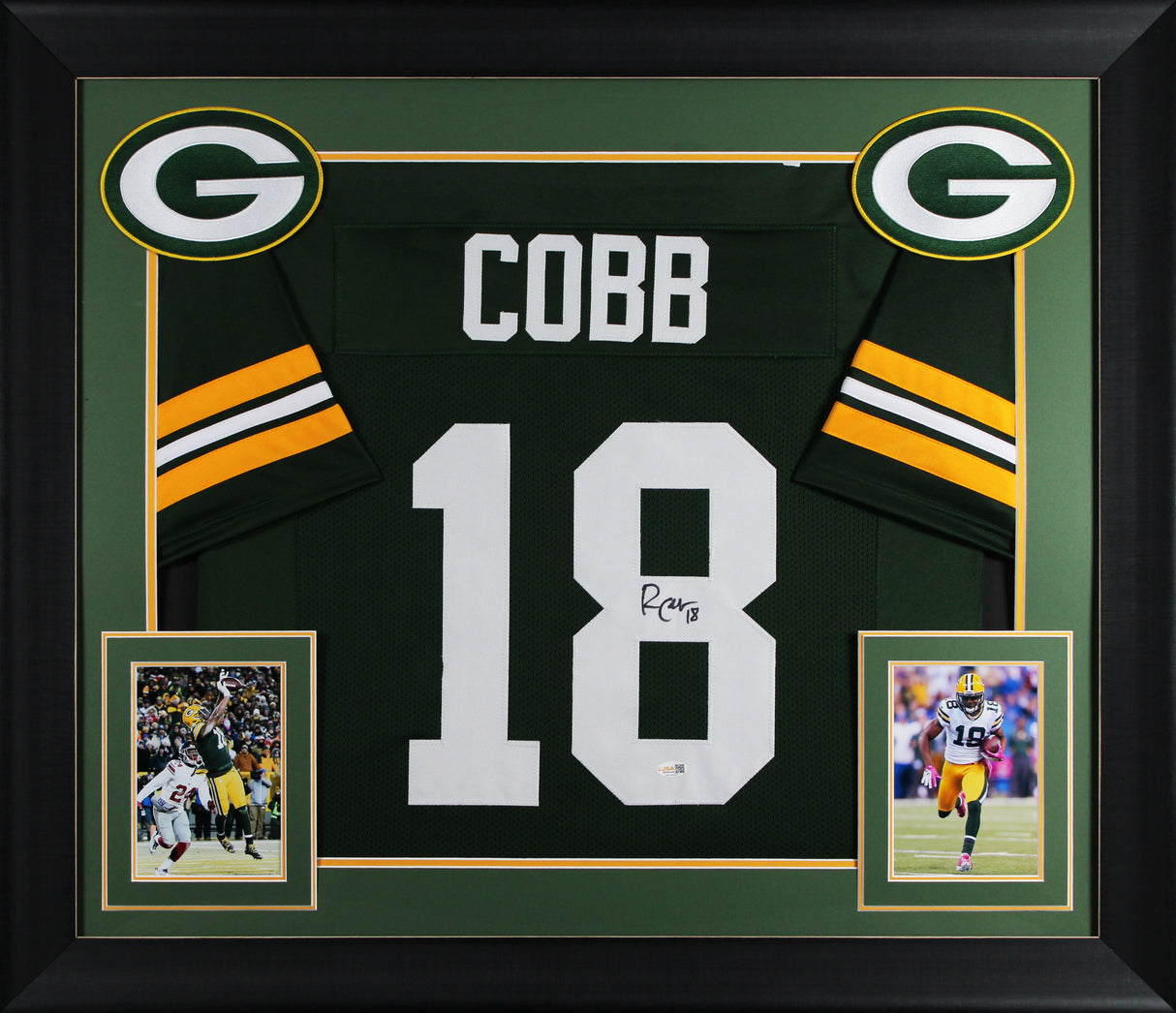 Randall Cobb Authentic Signed Green Pro Style Framed Jersey JSA Witnessed