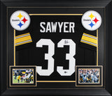 Jack Sawyer Signed Black Throwback Pro Style Framed Jersey BAS Witnessed