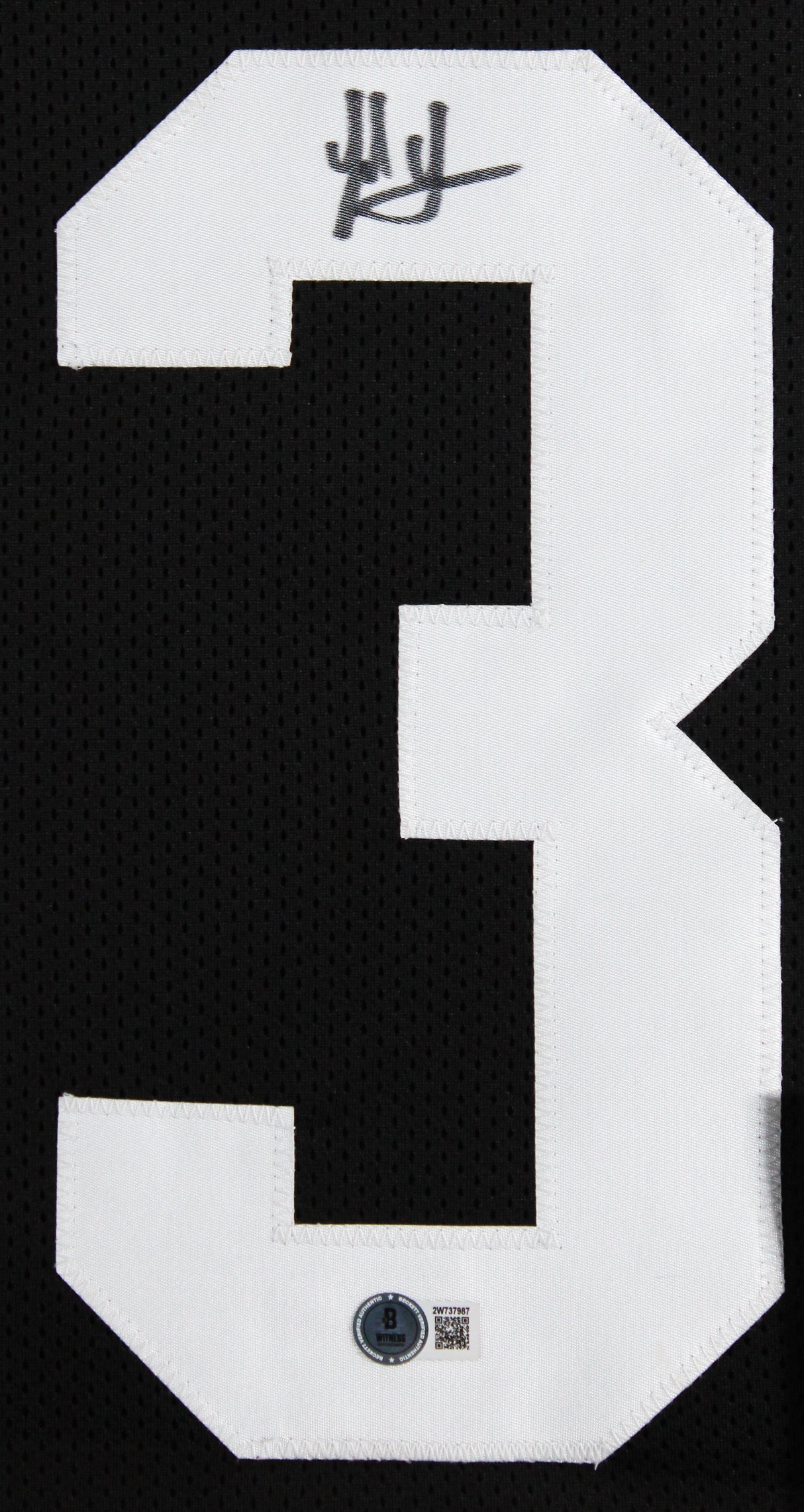 Jack Sawyer Signed Black Throwback Pro Style Framed Jersey BAS Witnessed