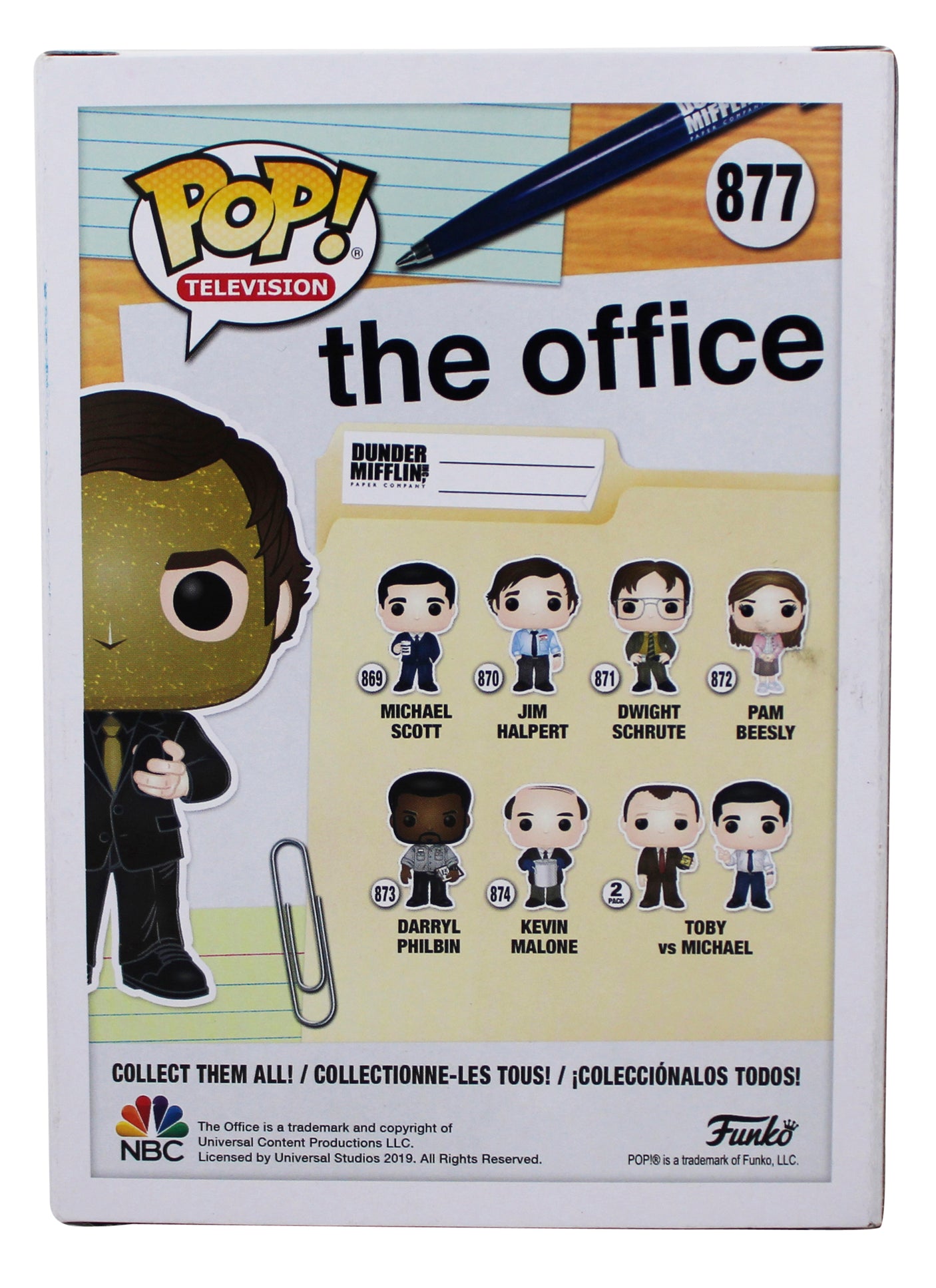 John Krasinski The Office Signed Goldenface Funko Pop Vinyl Figure JSA #AX81780