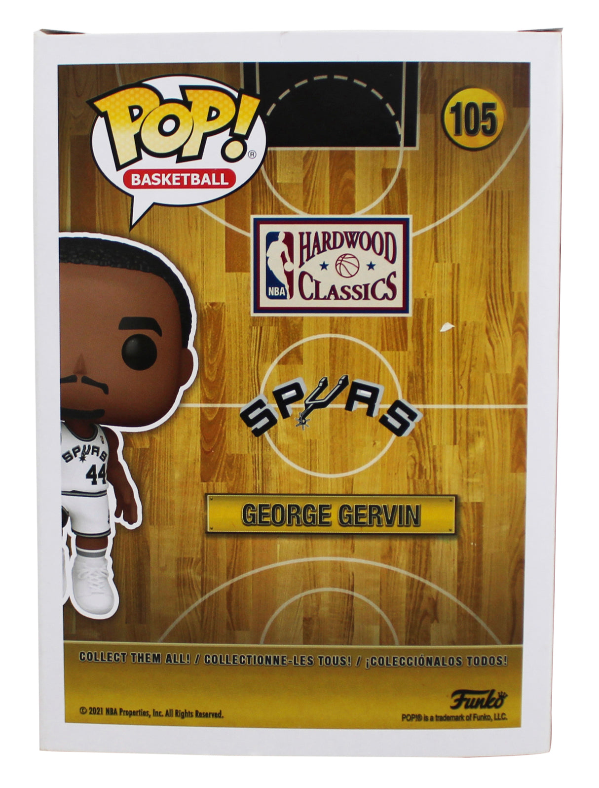 Spurs George Gervin Authentic Signed #105 Funko Pop Vinyl Figure BAS #BY103580