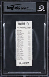 Shaquille O'Neal Signed 1993 Magic VS Cavs Ticket Stub Card Auto 10! BAS Slabbed