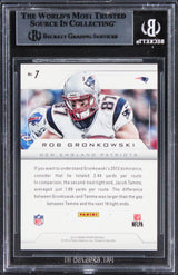 Patriots Rob Gronkowski Signed 2013 Panini Prizm Brilliance #7 Card BAS Slabbed