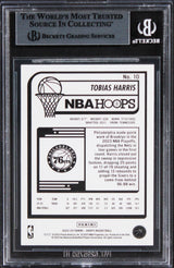 76ers Tobias Harris Authentic Signed 2023 Hoops #10 Card BAS Slabbed