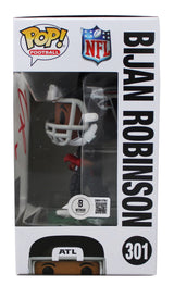 Falcons Bijan Robinson Signed #301 Funko Pop Vinyl Figure BAS Witness #2W911791