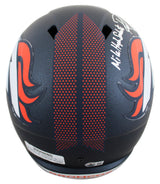 Broncos Rod Smith "MHS" Signed Full Size Speed Rep Helmet W/ Case BAS Witnessed