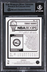 76ers Tobias Harris Authentic Signed 2023 Hoops #10 Card BAS Slabbed