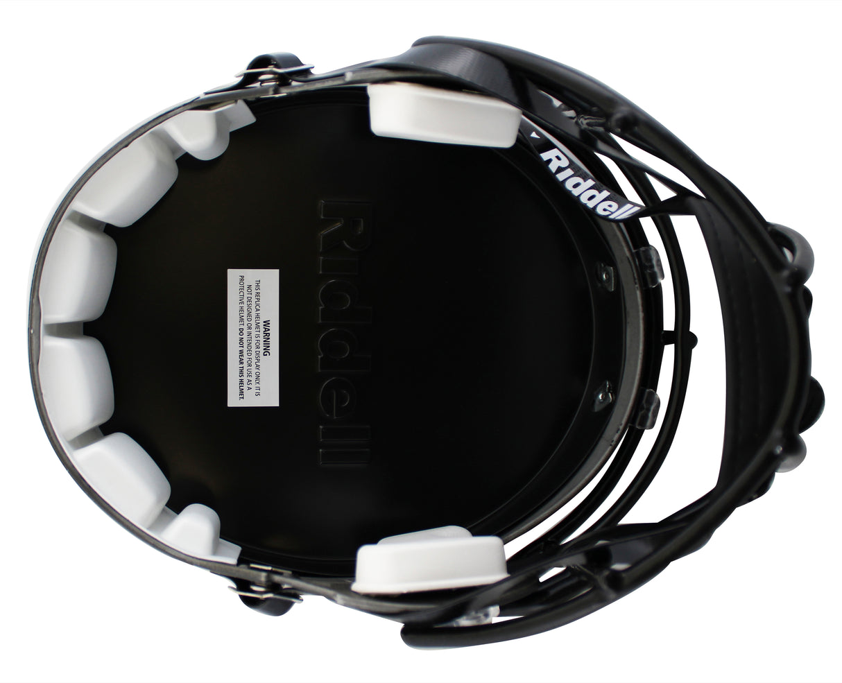 Miami Michael Irvin Signed Twice Alt Black F/S Speed Rep Helmet BAS #BW38853
