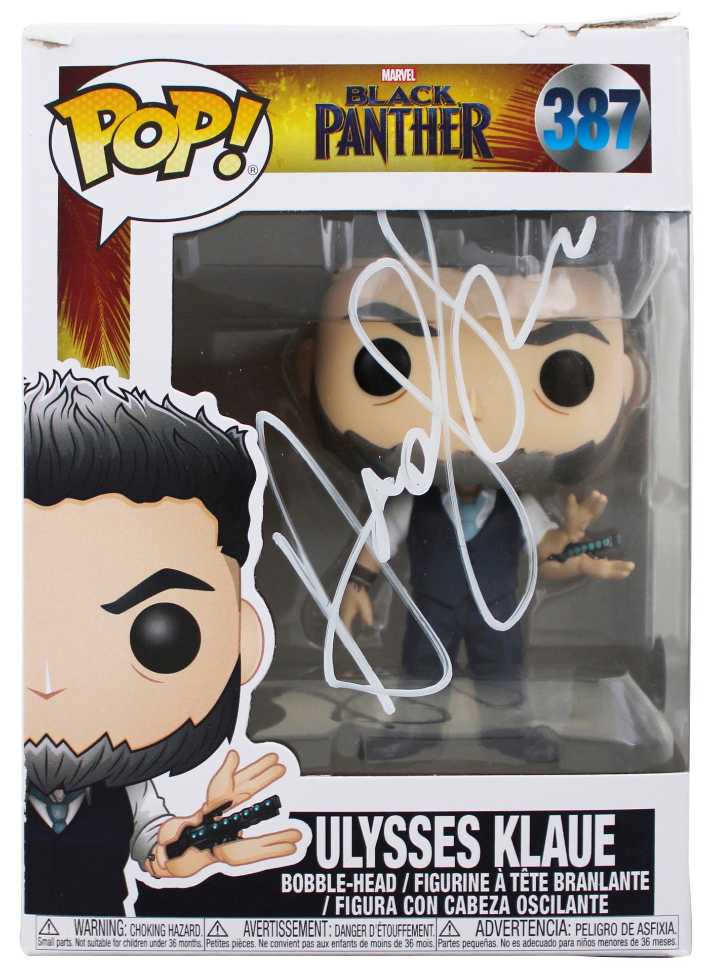 Andy Serkis Black Panther Signed Ulysses Klaue #387 Funko Pop Vinyl Figure BAS