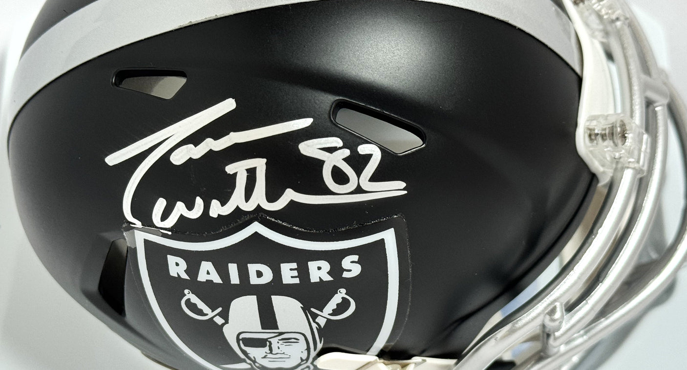 Jason Witten Autographed Raiders Blaze Mini Helmet - Beckett W Auth *Silver
