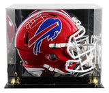 Bills Jim Kelly Signed 1987-01 Red TB Full Size Speed Rep Helmet W/ Case BAS Wit