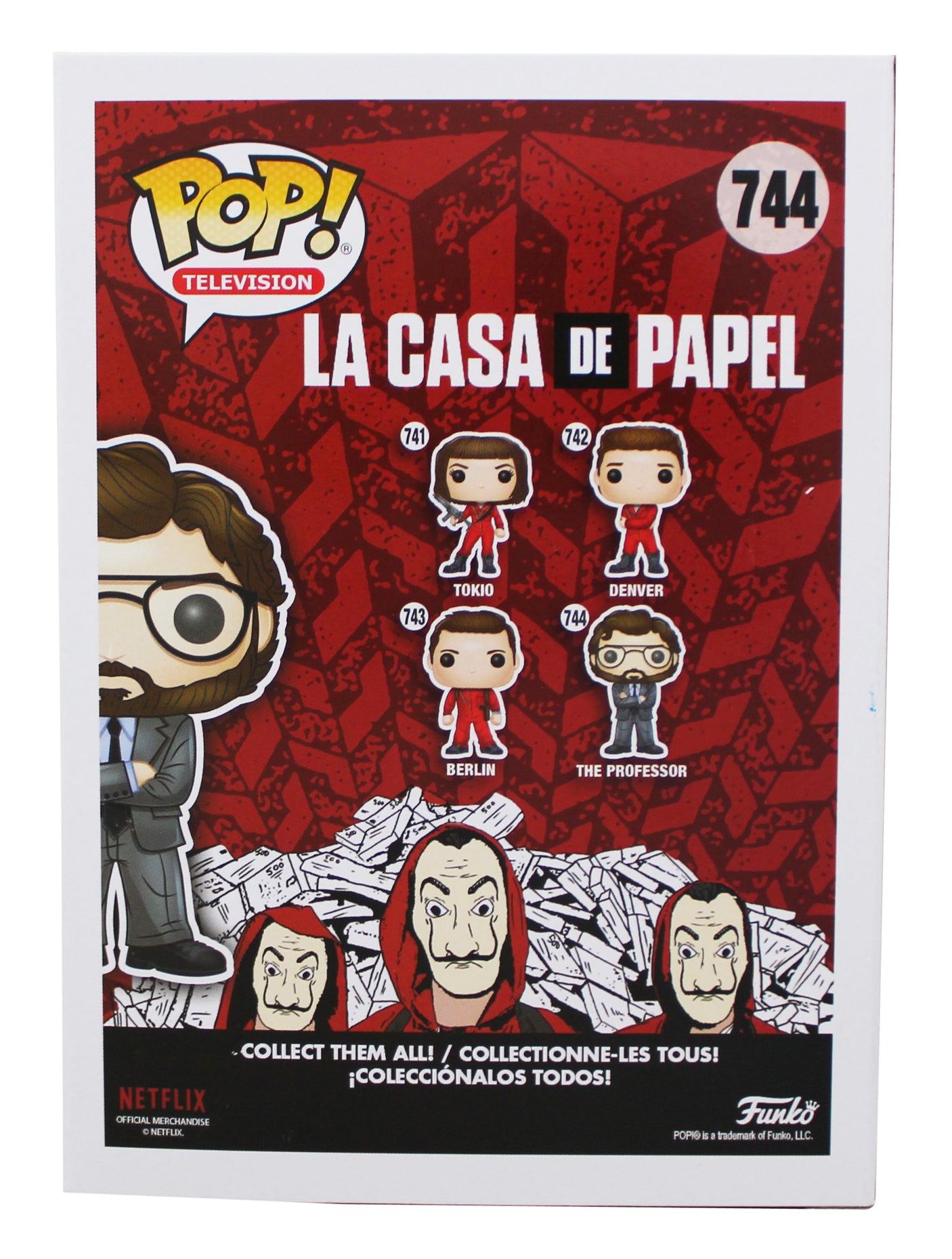 Alvaro Morte Signed The Professor #744 Funko Pop Vinyl Figure BAS #BU55075