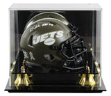 Jets Darrelle Revis Signed Salute To Service Speed Mini Helmet W/ Case BAS Wit