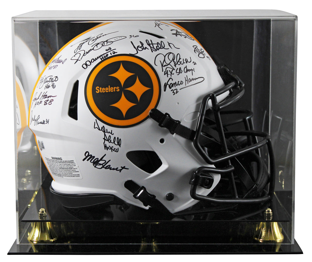 Steelers Greats (15) Signed Lunar Full Size Speed Proline Helmet W/ Case BAS Wit