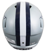 Cowboys Roger Staubach Signed Silver Full Size Speed Rep Helmet BAS W #4W510229