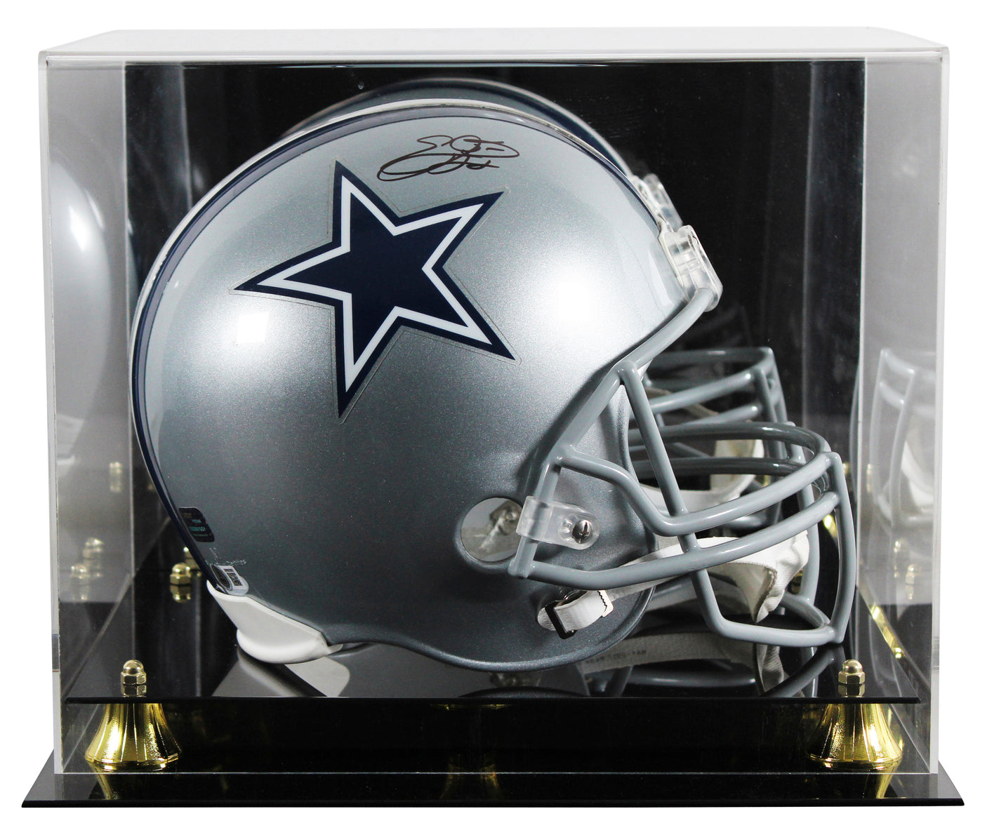 Cowboys Emmitt Smith Signed VSR4 Full Size Rep Helmet W/ Case BAS Witnessed