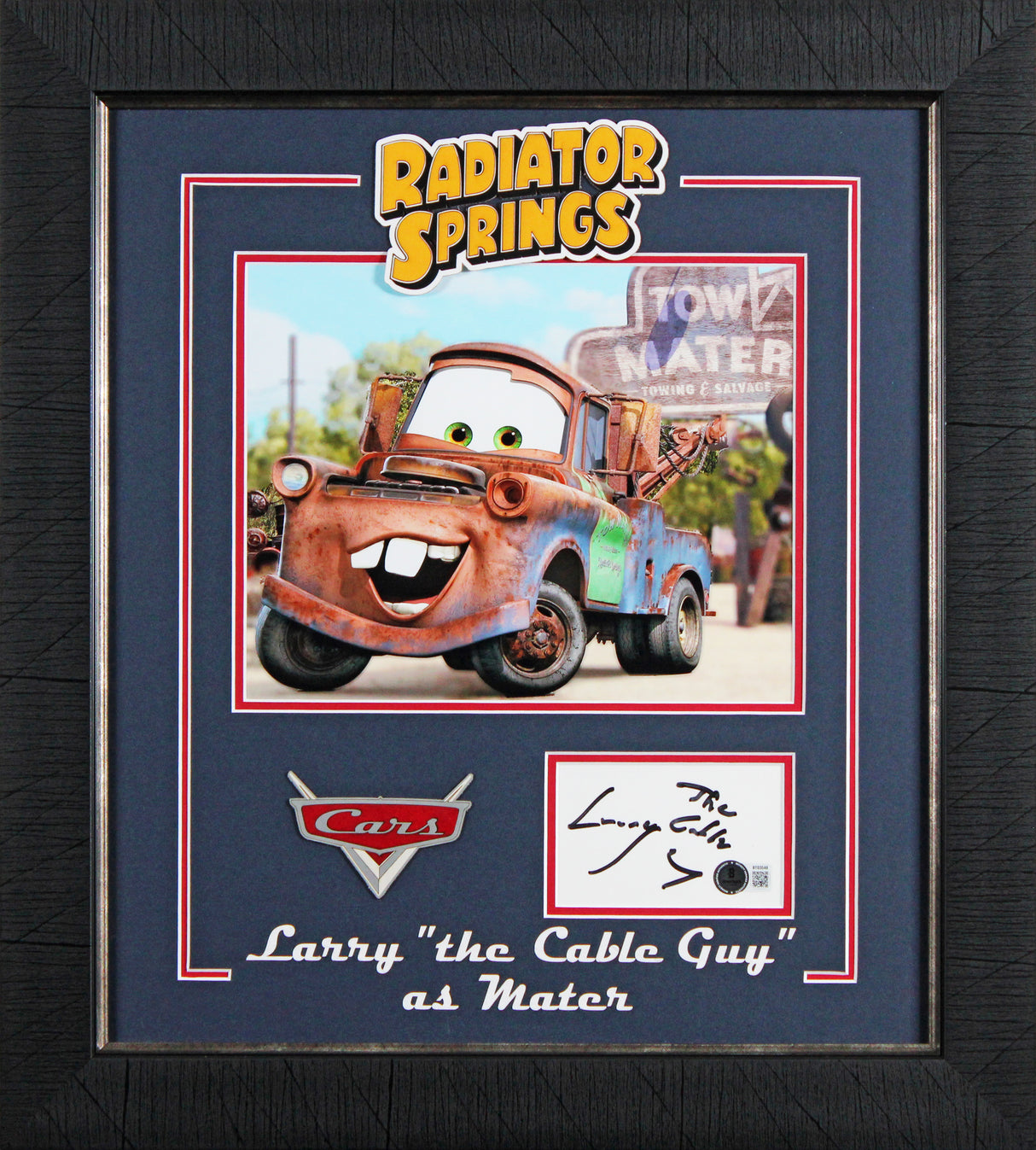 Larry The Cable Guy Cars Authentic Signed Framed Display Autographed BAS
