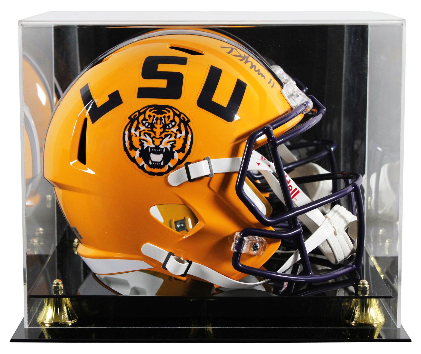 LSU Brian Thomas Jr. Signed Full Size Speed Rep Helmet W/ Case Fanatics