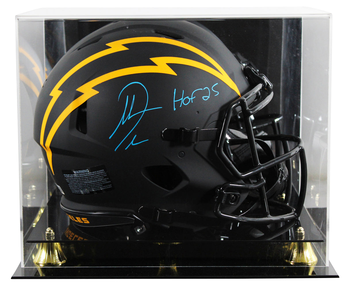 Chargers Antonio Gates "HOF" Signed Eclipse F/S Speed Proline Helmet W/ Case BAS