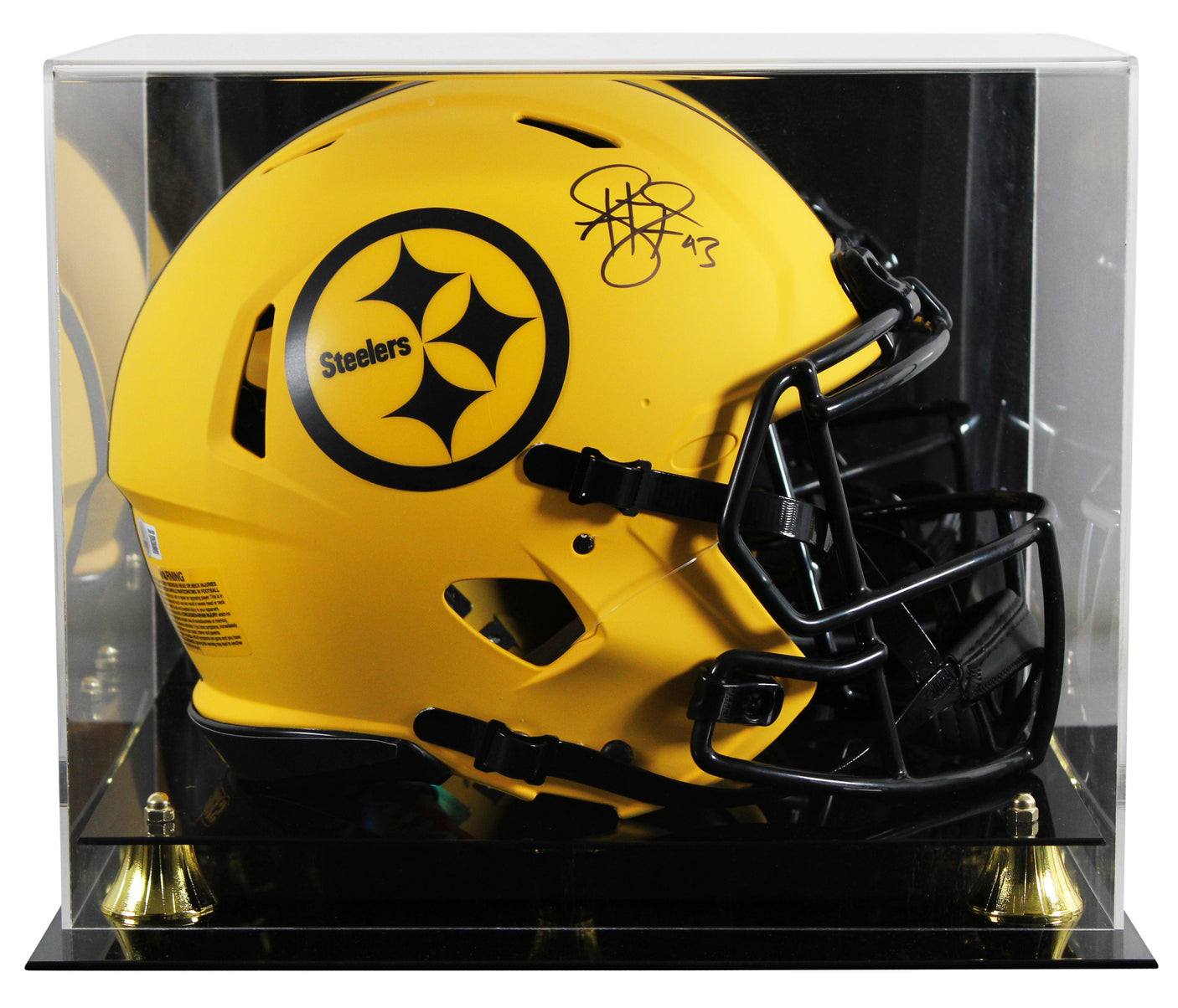 Steelers Troy Polamalu Signed Rave Full Size Speed Proline Helmet W/ Case BAS W