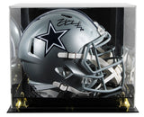 Cowboys Zack Martin Signed Full Size Speed Rep Helmet W/ Case BAS Witnessed