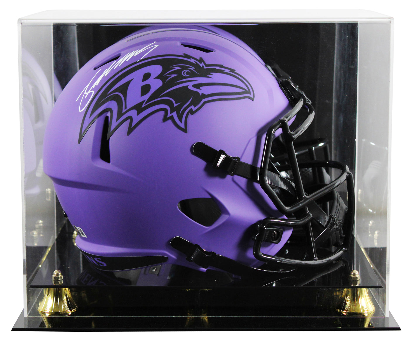 Ravens Zay Flowers Signed Rave Full Size Speed Rep Helmet W/ Case BAS Witnessed