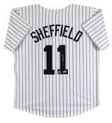 Gary Sheffield Authentic Signed White Pinstripe Pro Style Jersey Autographed BAS