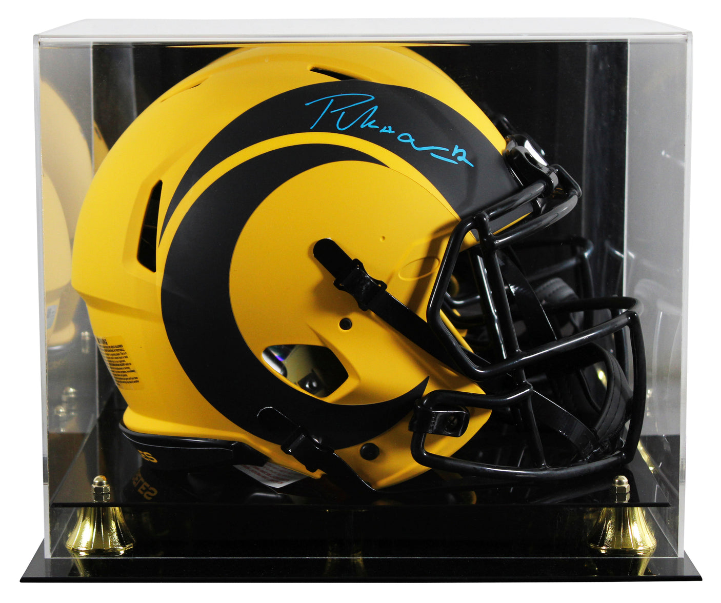 Rams Puka Nacua Signed Rave Full Size Speed Proline Helmet W/ Case Fanatics
